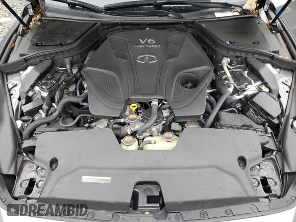 2020 Infiniti Q50 Red Sport 400 with VIN JN1FV7AR0LM660251, listed as a Copart auction lot 72771624 with 39,974 mi miles and Salvage Title. Bid and sale history available at carsss.com. Image 12.