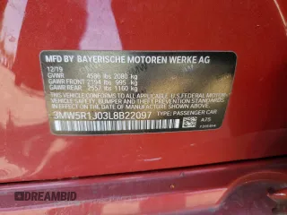 2020 BMW 3 Series 330i with VIN 3MW5R1J03L8B22097, listed as a Copart auction lot 54846115 with 109,637 mi miles and Salvage title. Bid and sale history available at DreamBid. Image 12.