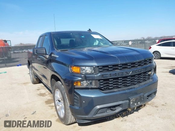2020 Chevrolet Silverado 1500 Custom with VIN 1GCRWBEK8LZ194773, listed as a IAAI auction lot 41568424 with 127,209 mi miles. Bid and sale history available at carsss.com. Image 1.