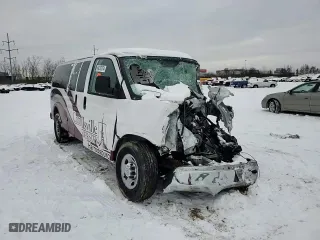 2011 Chevrolet Express Passenger 1LT with VIN 1GAZG1FG1B1109232, listed as a Copart auction lot 84252874 with 0 mi miles and Salvage Title. Bid and sale history available at carsss.com. Image 11.