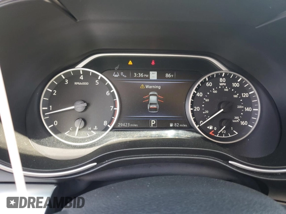 2021 Nissan Maxima SV with VIN 1N4AA6CV1MC511111, listed as a Copart auction lot 58222325 with 29,423 mi miles and Salvage title. Bid and sale history available at DreamBid. Image 9.