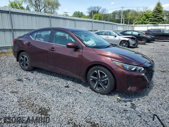 2024 Nissan Sentra SV with VIN 3N1AB8CV6RY318165, listed as a Copart auction lot 59402985 with 7,064 mi miles and Salvage title. Bid and sale history available at DreamBid. Image 4.