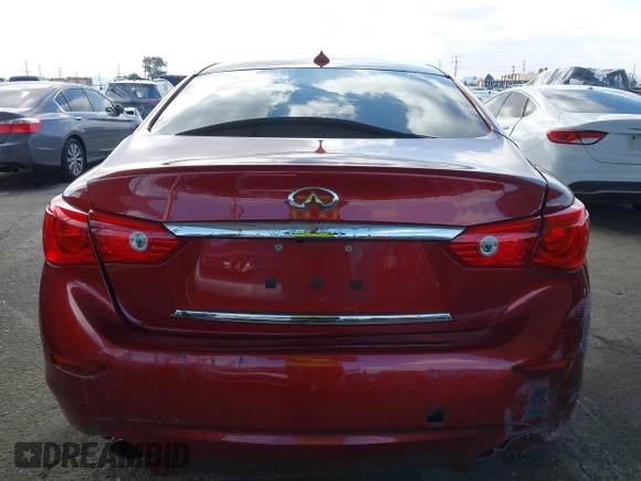 2015 Infiniti Q50 Premium with VIN JN1BV7AP7FM335405, listed as a IAAI auction lot 41502424 with 76,517 mi miles and . Bid and sale history available at DreamBid. Image 17.