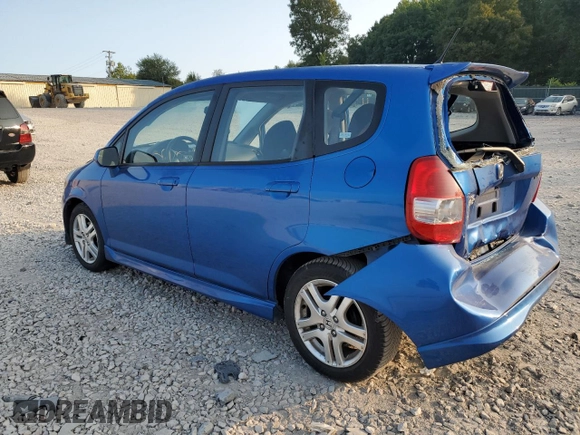 2007 Honda Fit Sport with VIN JHMGD37657S061775, listed as a Copart auction lot 69941734 with 213,944 mi miles and Salvage Title. Bid and sale history available at carsss.com. Image 2.