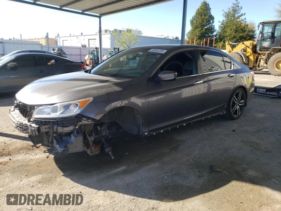 2017 Honda Accord Sport with VIN 1HGCR2F5XHA223445, listed as a Copart auction lot 50564205 with 223,129 mi miles and Salvage Title. Bid and sale history available at carsss.com. Image 1.