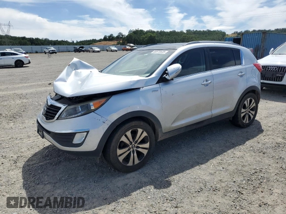 2012 Kia Sportage EX with VIN KNDPCCA2XC7252292, listed as a Copart auction lot 56975535 with 160,445 mi miles and Salvage title. Bid and sale history available at DreamBid. Image 1.
