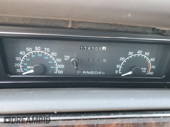 1993 Buick Regal with VIN 2G4WB54TXP1424270, listed as a Copart auction lot 41926734 with 114,102 mi miles and Salvage Title. Bid and sale history available at DreamBid. Image 9.
