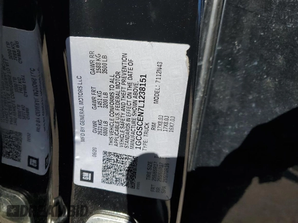 2020 Chevrolet Colorado 2WD LT with VIN 1GCGSCEN7L1238151, listed as a Copart auction lot 89070775 with 111,984 mi miles and Salvage Title. Bid and sale history available at carsss.com. Image 14.