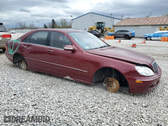 2004 Mercedes-Benz S 500 with VIN WDBNG84J94A421961, listed as a Copart auction lot 53140555 with Not Provided miles and Salvage Title. Bid and sale history available at DreamBid. Image 4.