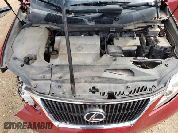 2012 Lexus RX 350 with VIN JTJZK1BA0C2412793, listed as a Copart auction lot 45292985 with 276,510 mi miles and Salvage Title. Bid and sale history available at DreamBid. Image 12.