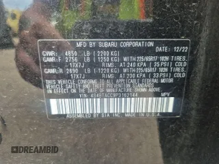 2023 Subaru Outback Premium z VIN 4S4BTACC9P3162144, wystawiony jako IAAI lot #42898814 z przebiegiem 28 798 mil mil oraz . Historia ofert i sprzedaży dostępna na DreamBid. Obrazek 15.