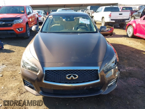 2014 Infiniti Q50 Hybrid Sport with VIN JN1AV7AP3EM691473, listed as a IAAI auction lot 41348911 with 128,851 mi miles and . Bid and sale history available at DreamBid. Image 13.
