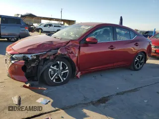 2024 Nissan Sentra SV with VIN 3N1AB8CV0RY257752, listed as a Copart auction lot 89298525 with 47,058 mi miles and Salvage Title. Bid and sale history available at DreamBid. Image 1.