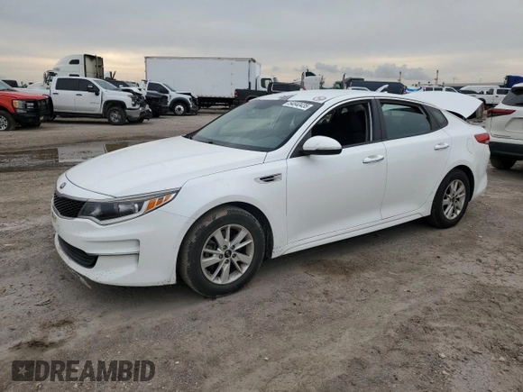 2016 Kia Optima LX with VIN 5XXGT4L33GG056316, listed as a Copart auction lot 54840435 with 109,397 mi miles and Salvage title. Bid and sale history available at DreamBid. Image 1.