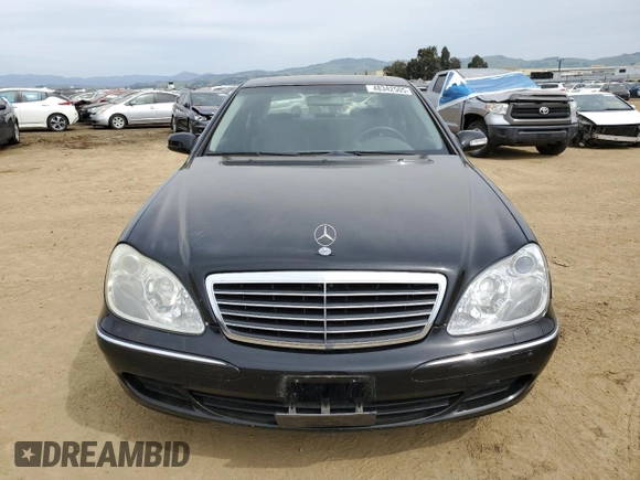 2005 Mercedes-Benz S-Class 4.3L with VIN WDBNG83J95A434518, listed as a Copart auction lot 48342505 with 0 mi miles and Salvage Title. Bid and sale history available at carsss.com. Image 5.