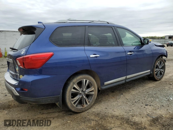 2020 Nissan Pathfinder Platinum with VIN 5N1DR2DM7LC623131, listed as a Copart auction lot 52731565 with 75,779 mi miles and Salvage title. Bid and sale history available at DreamBid. Image 3.