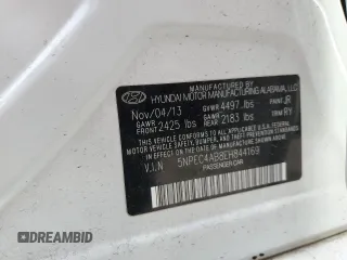 2014 Hyundai Sonata Limited with VIN 5NPEC4AB8EH844169, listed as a Copart auction lot 51661195 with 131,713 mi miles and Clean Title. Bid and sale history available at DreamBid. Image 12.
