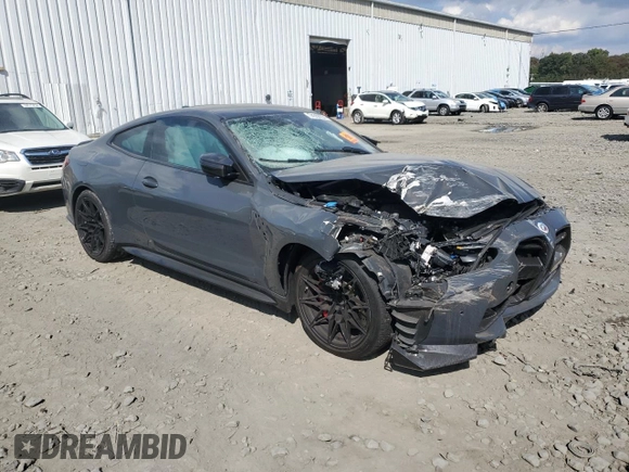 2022 BMW M4 Competition xDrive with VIN WBS43AZ00NCK05589, listed as a Copart auction lot 74566054 with 0 mi miles and Salvage Title. Bid and sale history available at carsss.com. Image 4.
