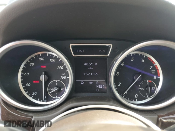 2012 Mercedes-Benz M 350 with VIN 4JGDA5HB2CA054363, listed as a Copart auction lot 57349515 with 152,116 mi miles and Clean title. Bid and sale history available at DreamBid. Image 9.