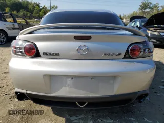 2004 Mazda RX-8 with VIN JM1FE17N040129638, listed as a Copart auction lot 72496364 with 57,966 mi miles and Salvage Title. Bid and sale history available at carsss.com. Image 6.
