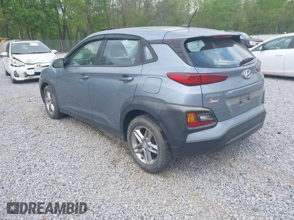 2019 Hyundai Kona SE with VIN KM8K12AA0KU257384, listed as a IAAI auction lot 42049777 with 91,000 mi miles. Bid and sale history available at carsss.com. Image 3.
