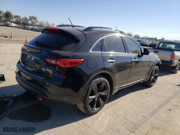 2017 Infiniti QX70 with VIN JN8CS1MWXHM412141, listed as a Copart auction lot 74704063 with 89,123 mi miles. Bid and sale history available at carsss.com. Image 3.