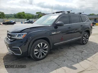 2022 Volkswagen Atlas SEL Premium R-Line with VIN 1V2FR2CAXNC532621, listed as a Copart auction lot 55081255 with 96,104 mi miles and Salvage title. Bid and sale history available at DreamBid. Image 1.