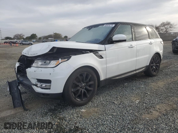 2017 Land Rover Range Rover Sport HSE with VIN SALWR2FVXHA682558, listed as a Copart auction lot 48928275 with 169,009 mi miles and Salvage title. Bid and sale history available at DreamBid. Image 1.