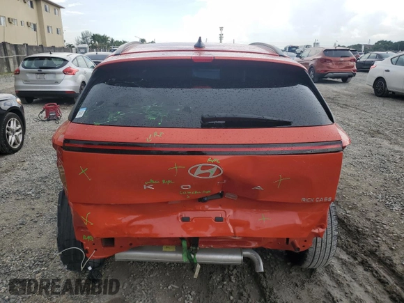 2024 Hyundai Kona SEL with VIN KM8HC3AB1RU058003, listed as a Copart auction lot 68331494 with 4,380 mi miles and Non Repairable. Bid and sale history available at DreamBid. Image 6.