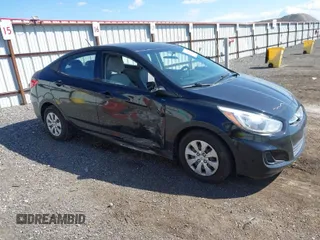 2016 Hyundai Accent SE with VIN KMHCT4AE1GU134696, listed as a IAAI auction lot 42046203 with 186,925 mi miles. Bid and sale history available at carsss.com. Image 1.