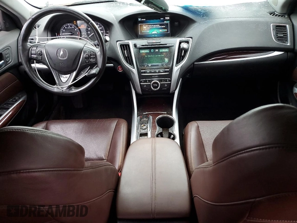 2015 Acura TLX V6 Tech with VIN 19UUB2F59FA018737, listed as a Copart auction lot 47536555 with 104,567 mi miles and Salvage Title. Bid and sale history available at carsss.com. Image 8.