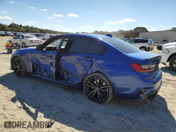 2020 BMW 3 Series M340i xDrive with VIN WBA5U9C09LA380266, listed as a Copart auction lot 75068154 with 66,035 mi miles and Salvage Title. Bid and sale history available at DreamBid. Image 2.