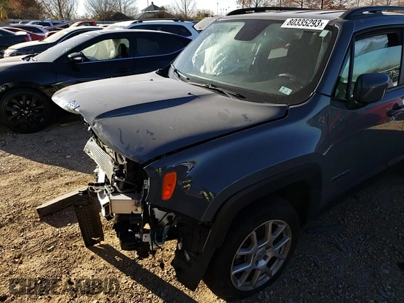 2020 Jeep Renegade Latitude with VIN ZACNJABB2LPL33819, listed as a Copart auction lot 80335293 with Not Provided miles and Salvage Title. Bid and sale history available at DreamBid. Image 12.