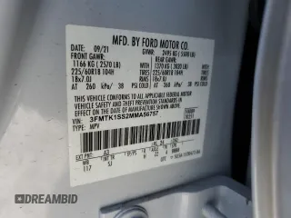 2021 Ford Mustang Mach-E Select with VIN 3FMTK1SS2MMA56757, listed as a Copart auction lot 50552335 with 40,049 mi miles and Non Repairable. Bid and sale history available at DreamBid. Image 13.