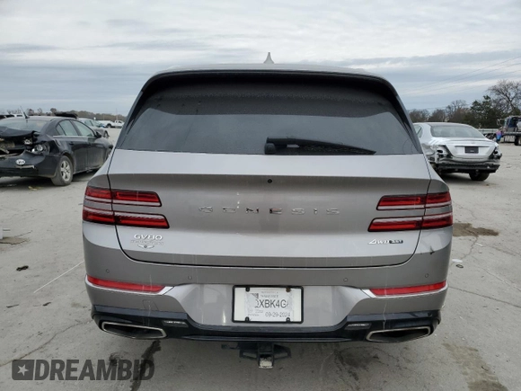 2021 Genesis GV80 with VIN KMUHCESC9MU064855, listed as a Copart auction lot 82593724 with 111,456 mi miles and Salvage title. Bid and sale history available at DreamBid. Image 6.