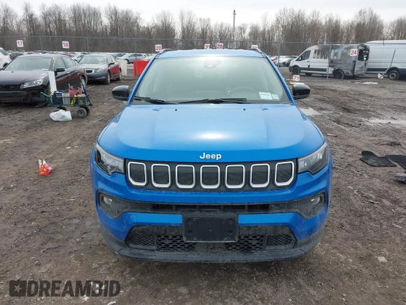 2022 Jeep Compass Latitude с VIN 3C4NJDBB8NT135441, выставлен на аукционе IAAI как лот 41776020 с пробегом 19 015 миль миль и . История ставок и продаж доступна на DreamBid. Изображение 12.