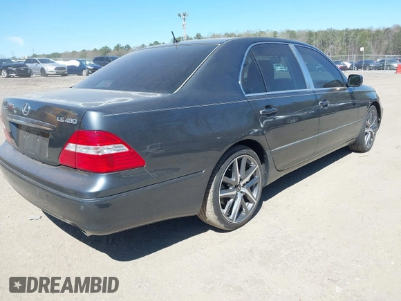 2005 Lexus LS 430 with VIN JTHBN36F455014614, listed as a IAAI auction lot 41825696 with Not Provided miles and . Bid and sale history available at DreamBid. Image 4.