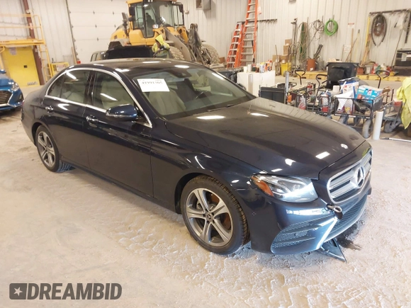 2018 Mercedes-Benz E with VIN WDDZF4KB7JA382850, listed as a IAAI auction lot 41991305 with 56,187 mi miles. Bid and sale history available at carsss.com. Image 1.