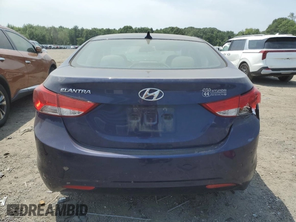2013 Hyundai Elantra GLS with VIN 5NPDH4AE5DH444849, listed as a Copart auction lot 63580045 with 45,755 mi miles and Salvage title. Bid and sale history available at DreamBid. Image 6.