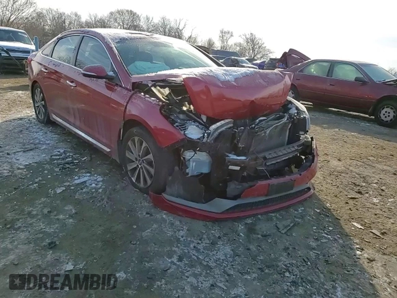 2017 Hyundai Sonata Sport with VIN 5NPE34AF6HH469065, listed as a Copart auction lot 41884845 with 119,447 mi miles and Salvage Title. Bid and sale history available at carsss.com. Image 10.