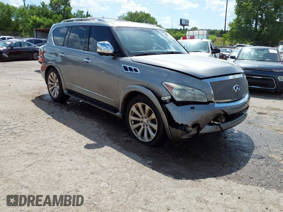 2013 Infiniti QX56 with VIN JN8AZ2NEXD9060450, listed as a IAAI auction lot 42388986 with 124,129 mi miles and . Bid and sale history available at DreamBid. Image 1.