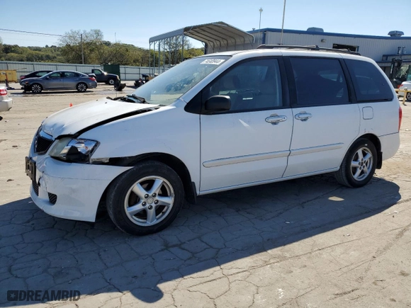 2003 Mazda MPV LX with VIN JM3LW28A330335382, listed as a Copart auction lot 74640944 with 209,833 mi miles and Salvage Title. Bid and sale history available at carsss.com. Image 1.