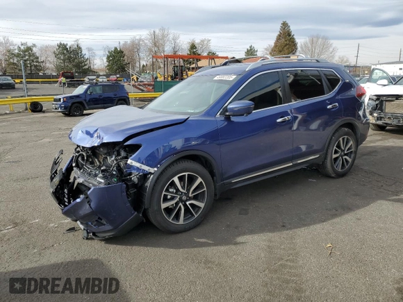 2019 Nissan Rogue SL with VIN 5N1AT2MV7KC797020, listed as a Copart auction lot 49882205 with 28,916 mi miles and Salvage Title. Bid and sale history available at carsss.com. Image 1.