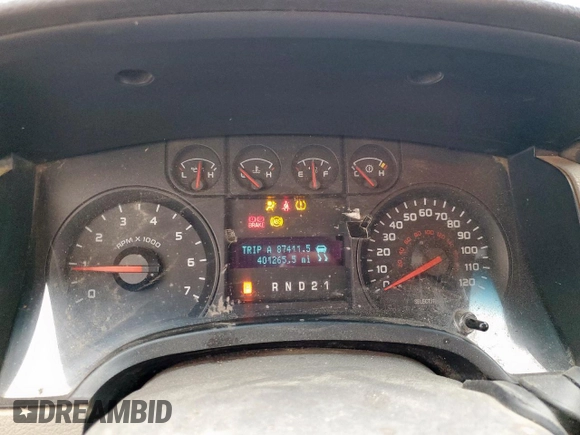 2009 Ford F-150 XL with VIN 1FTRF12W89KB74882, listed as a Copart auction lot 60924495 with 401,265 mi miles and Salvage title. Bid and sale history available at DreamBid. Image 9.