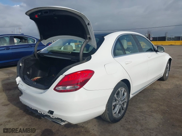 2015 Mercedes-Benz C-Class C 300 with VIN 55SWF4JB2FU043957, listed as a IAAI auction lot 41906033 with 99,094 mi miles. Bid and sale history available at carsss.com. Image 4.