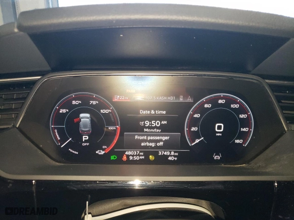 2021 Audi e-tron Sportback Premium Plus with VIN WA12ABGE6MB015156, listed as a Copart auction lot 79628264 with 48037 miles and Clean Title. Bid and sale history available at carsss.com. Image 9.