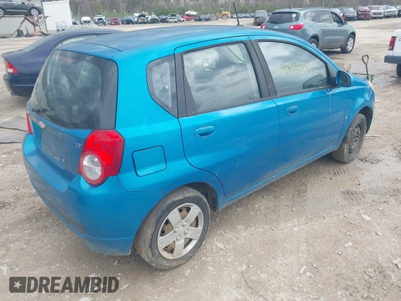 2009 Chevrolet Aveo 1LT with VIN KL1TD66E29B359012, listed as a IAAI auction lot 41944884 with 126,014 mi miles and . Bid and sale history available at DreamBid. Image 4.