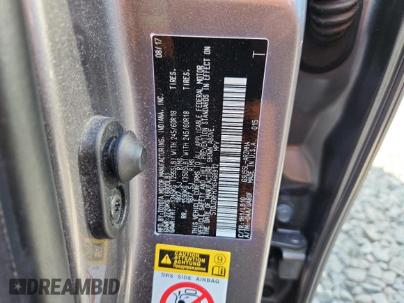 2017 Toyota Highlander XLE with VIN 5TDJZRFH7HS468912, listed as a Copart auction lot 62821955 with 79,331 mi miles and Salvage title. Bid and sale history available at DreamBid. Image 12.