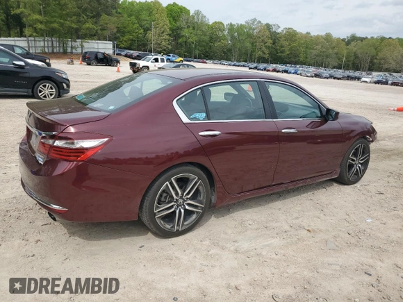 2016 Honda Accord Sport with VIN 1HGCR2F58GA158349, listed as a Copart auction lot 53024935 with 97,982 mi miles and Salvage Title. Bid and sale history available at DreamBid. Image 3.