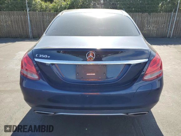 2017 Mercedes-Benz C 350e with VIN 55SWF4HB6HU233933, listed as a Copart auction lot 53337505 with 47,088 mi miles and Salvage Title. Bid and sale history available at DreamBid. Image 6.